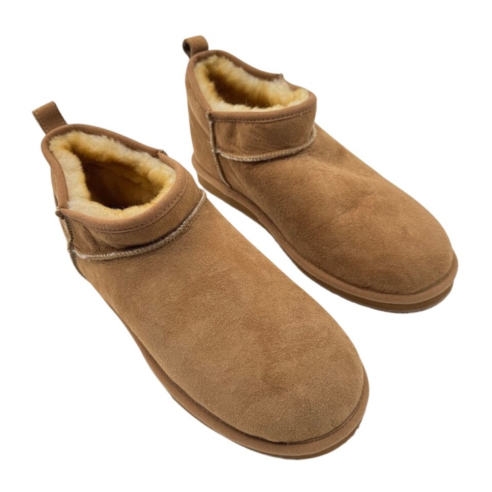 LL Bean Wicken Good Women's Suede Shearling Lined Ankle Booties Size 10 - Picture 6 of 7